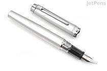 Platinum Procyon Luster Fountain Pen - Satin Silver - Fine Nib - PLATINUM PNS-8000 #79 F