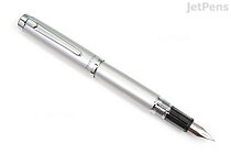 Platinum Procyon Luster Fountain Pen - Satin Silver - Medium Nib - PLATINUM PNS-8000 #79 M