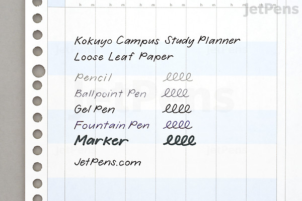 Kokuyo Campus Study Planner Loose Leaf Paper - B5 - Two-Week Visualized ...