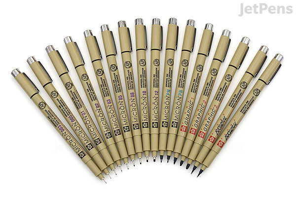 uddrag indlæg Skuespiller Sakura Pigma Micron Pen - Black - 16 Pen Set | JetPens