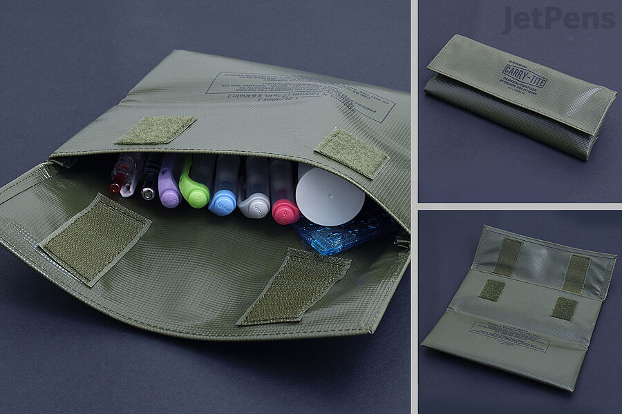Hook-and-loop fasteners allow the Penco CarryTite Case to transform into a pouch.