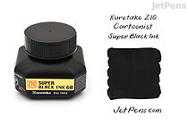 Kuretake ZIG Cartoonist Super Black Ink 60 - 60 ml Bottle - KURETAKE CNCE105-6