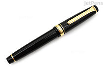 Sailor Pro Gear Slim Fountain Pen - Black with Gold Trim - 14k Broad Nib - SAILOR 11-1221-620