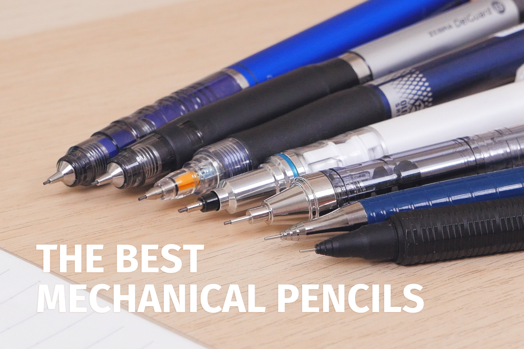 Essential Mechanical Pencil Set - 4 Sizes: 0.3, 0.5, 0.7 & 0.9mm with HB Lead & Eraser Refills