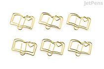 C. Ching Book Paper Clips - Gold - Pack of 6 - CCHING CZ-358D