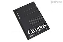 Kokuyo Campus Notebook - Business - Semi B5 - 5 mm Graph - Black Cover - 40 Sheets - KOKUYO 4S5-D