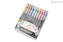 Zebra Sarasa Clip Gel Pen -  0.5 mm - Decoshine Color - 10 Color Set - ZEBRA JJ15-10C-SH