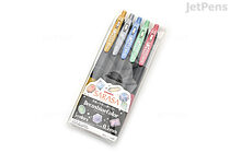 Zebra Sarasa Clip Gel Pen -  0.5 mm - Decoshine Color - 5 Color Set - ZEBRA JJ15-5C-SH
