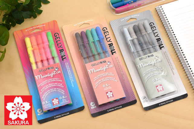 Offer: Get a free Sakura Gelly Roll Moonlight Gel Pen 5 Color Set with a $60.00+ purchase that includes any Sakura set