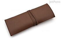 Saki P-660 Roll Pen Case - Leatherette - Medium - Brown - SAKI 660094
