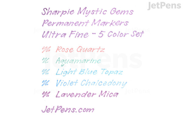 Sharpie Mystic Gems Permanent Marker, Fine Point - 5 permanent markers