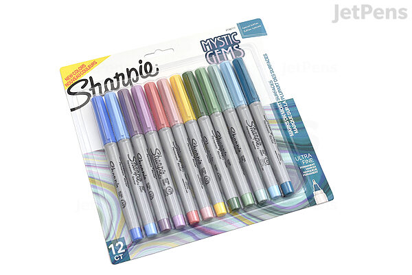 Sharpie Mystic Gems Ultrafine Markers - Assorted Colours - 12 Pack