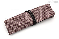 Saki P-661 Roll Pen Case with Traditional Japanese Fabric - Purple - SAKI 661107
