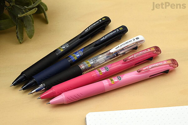 Uni Ballpoint Pen Jetstream 3 Color Black, Red, Blue Ink 0.38mm, Transparent (SXE340038.T)