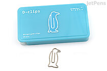 Midori D-Clips Paper Clips - Penguin - Box of 20 - MIDORI 43392006
