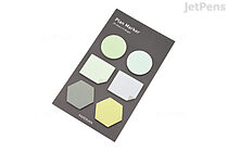 Paperian Plan Marker Mini Sticky Notes - Green Shapes - PAPERIAN PLAN MARKER 02