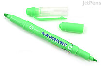 Dong-A Miffy Twin Underliner Double-Sided Highlighter - Yellow Green - DONGA MIFFY TWIN UL YG