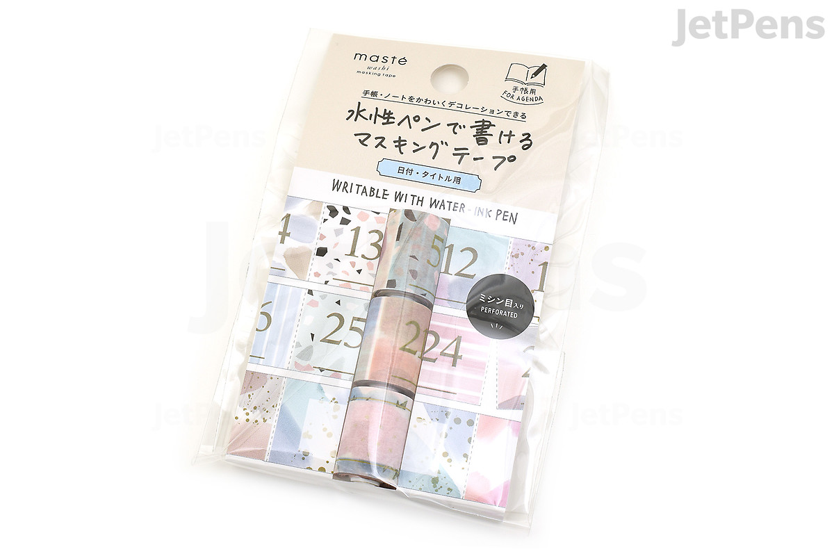 Mark S Maste Perforated Writable Washi Tape Date Brush Paint 21 Mm X 2 M Pack Of 3 Jetpens Mark S Maste Perforated Writable Washi Tape Date Brush Paint 21 Mm X 2 M Pack Of 3 Jetpens