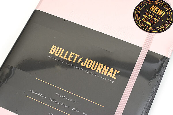 The Official Bullet Journal Edition 2 - Notebook Built for BuJo, Medium A5  204 Pages of 120gsm Paper, with Bujo Pocket Guide (Blush)