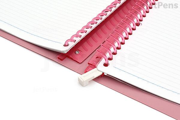 3 Ring Hole Puncher for Binders,Pink,With 10 Ruler, Plus Paper-Chip Tray Design