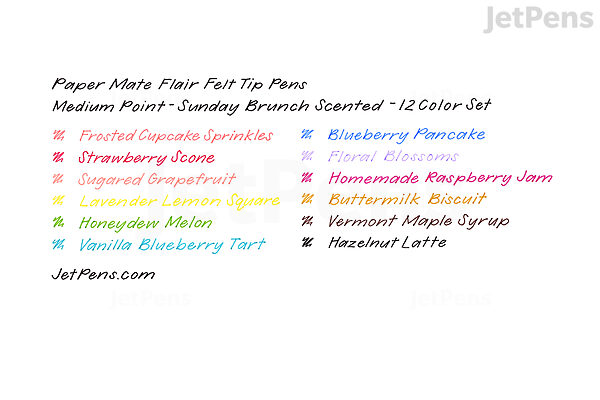 JetPens.com - Paper Mate Flair Felt Tip Pen - Medium Point - Candy Pop - 6  Color Set - Limited Edition