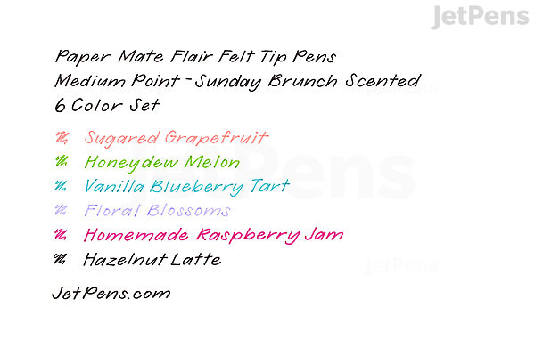 6ct Paper Mate Sunday Brunch Scented Flair Pens