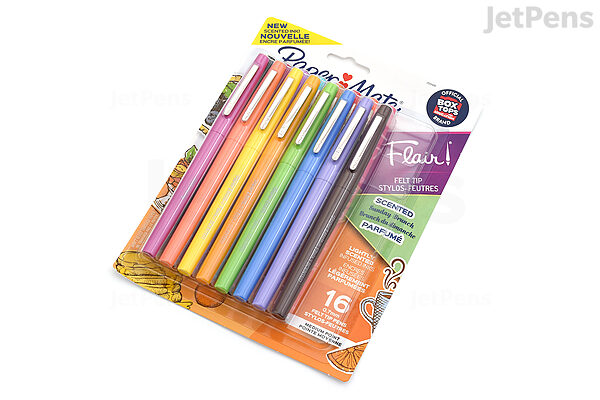 Paper Mate Flair Felt Tip Pen - Medium Point - Sunday Brunch Scented - 16  Color Set - Limited Edition