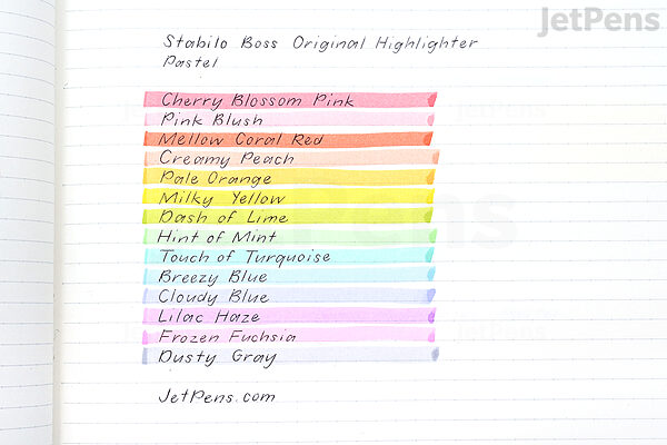 Stabilo Boss Original Highlighter - Pastel - 6 Color Set - STABILO 70-6-2