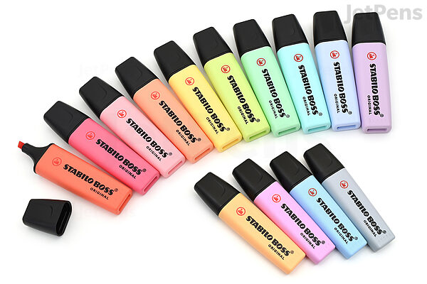 Highlighter - STABILO BOSS ORIGINAL Refills - Assorted Pack Sizes and  Colours