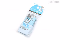 Two packs of KOKUYO Tack Memo N Quick Index sticky notes in blue, each measuring 2.5 cm by 2.5 cm, shown in their clear plastic packaging with a white and blue label.