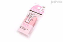 A pack of two KOKUYO Tack Memo N Quick Index sticky notes, each measuring 2.5 cm by 2.5 cm, in pink color, displayed in clear plastic packaging with a pink and white label.