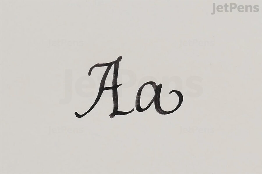 Italic calligraphy created with the 1.1 mm LAMY Joy Calligraphy Pen.
