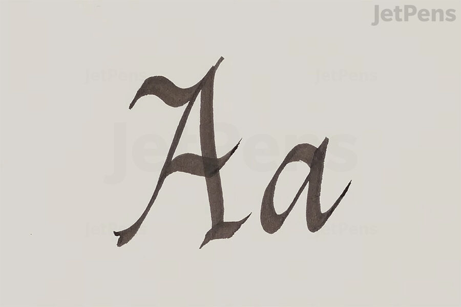 Italic calligraphy created with the Sakura Pigma Calligrapher Pen.