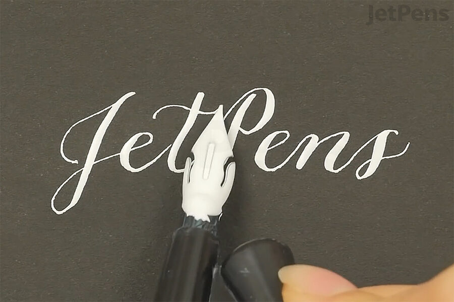 Pointed pen calligraphy created with 