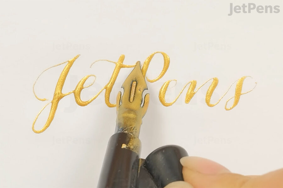 Pointed pen calligraphy created with 