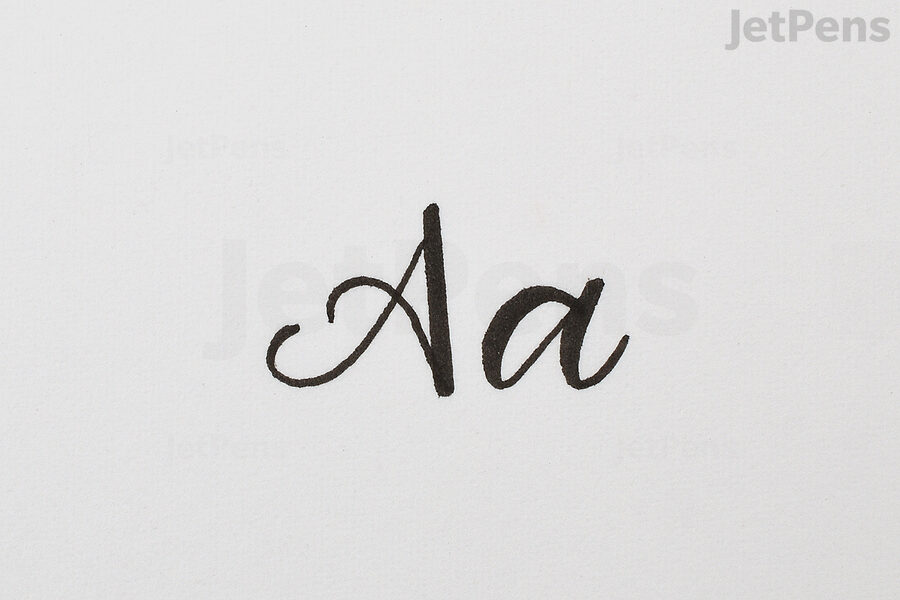 Pointed pen calligraphy created with the soft Tombow Fudenosuke Brush Pen.