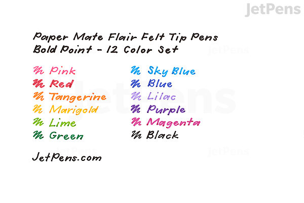 Paper Mate® Flair® Felt Tip Pen 12 Color Set