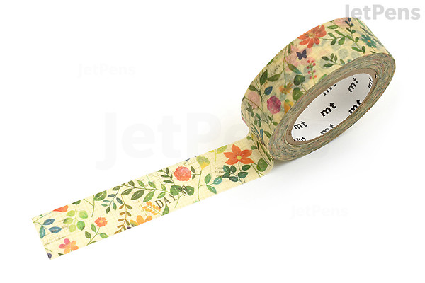 Mt Ex Washi Tape Watercolor Flower 15 Mm X 7 M Jetpens Mt Ex Washi Tape Watercolor Flower 15 Mm X 7 M Jetpens
