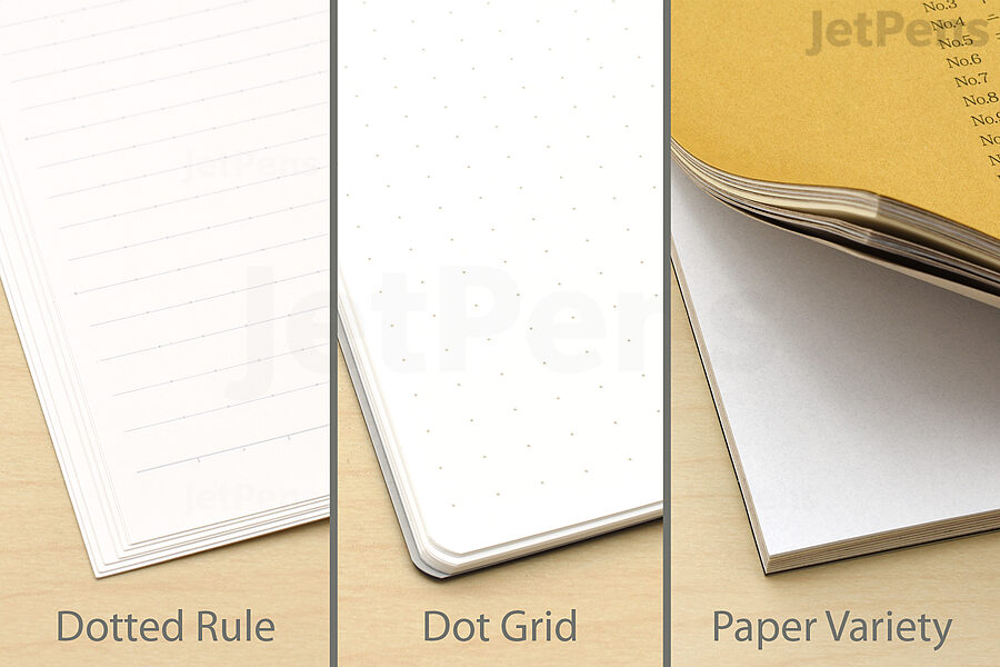 Japanese notebooks have many options for sheet style and paper variety.
