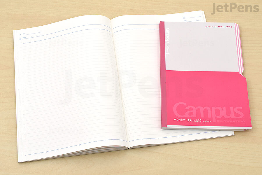 Kokuyo Campus Notebooks are some of our most popular notebooks. Campus Paracuruno Notebooks feature slanted pages that makes it easier to flip through the pages.