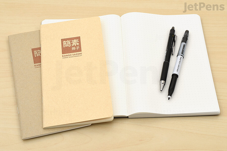 Tomoe River paper is used in our Kanso Sasshi booklets and Kanso Noto Notebooks.