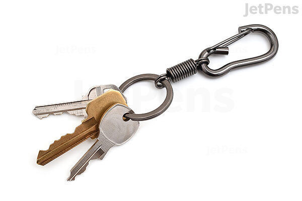 Gun Metal Black EDC Carabiner Clip Spring Car Keychain Key Holder