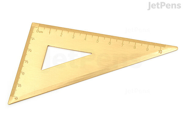 Gold Metal Ruler, 15cm Brass Craft Measuring Ruler, Gold Desk Stationery 