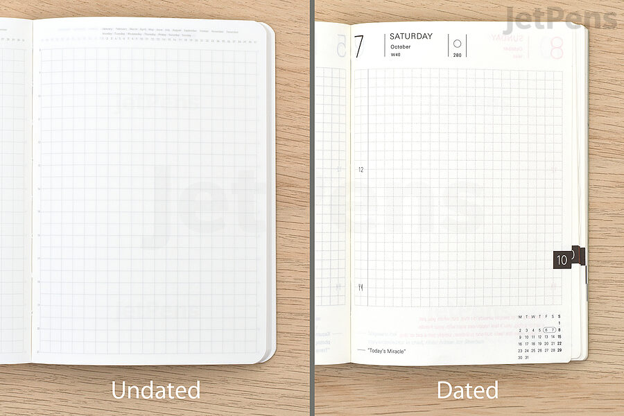 Undated planners are easy to personalize around your goals, while dated planners offer structure.