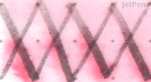Private Reserve Burgundy Mist Ink - Water Dip Test - Smearing and Fading