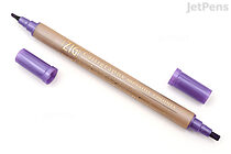 Kuretake ZIG Calligraphy Metallic Double-Sided Marker Pen - 2 mm / 3.5 mm - Violet - KURETAKE MS-8400-124