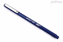 A navy blue Marvy Le Pen marker pen with a fine point and a white cap, shown on a white background.