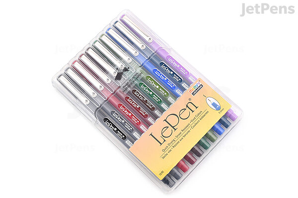 Marvy Uchida Le Pen Flex Multicolor Set - 18 Basic and Pastel Colors |  Smear-Resistant and Quick-Drying Brush Pen for Hand Lettering, Journals,  And