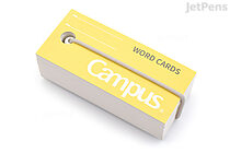 Kokuyo Campus Word Cards with Band - Yellow - 3 cm x 6.8 cm - KOKUYO TAN-201Y