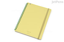 Kokuyo Sooofa Soft Ring Notebook - A5 - 4 mm Graph - Yellow Green - KOKUYO SV738S4-Y